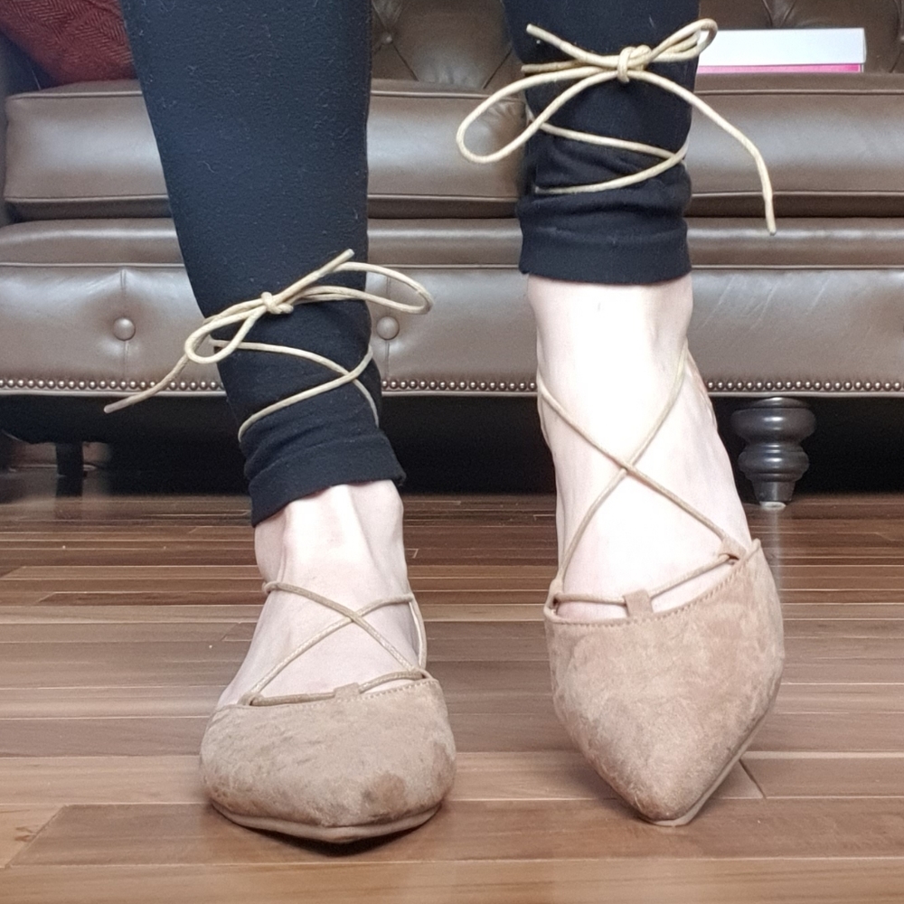 Chinese Laundry Ballerina Sandal with Wrap around laces